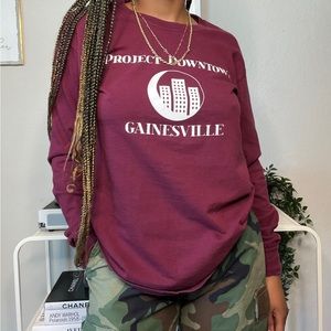 🍂Women’s Long Sleeve Burgundy Crewneck Shirt